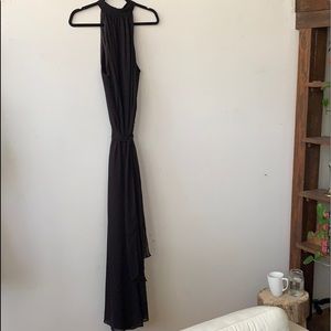 Tailored black gown dress